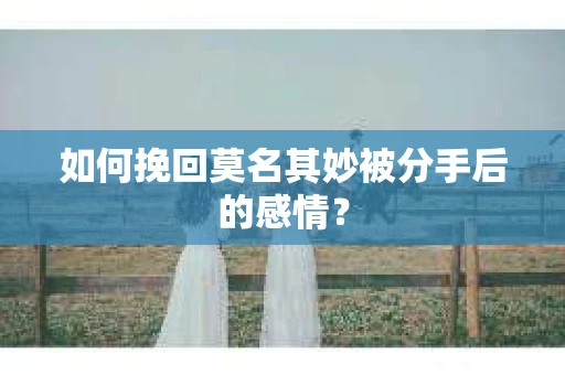 如何挽回莫名其妙被分手后的感情？