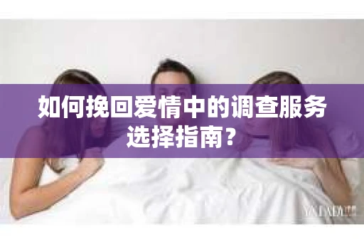 如何挽回爱情中的调查服务选择指南？