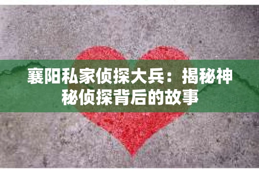 襄阳私家侦探大兵：揭秘神秘侦探背后的故事