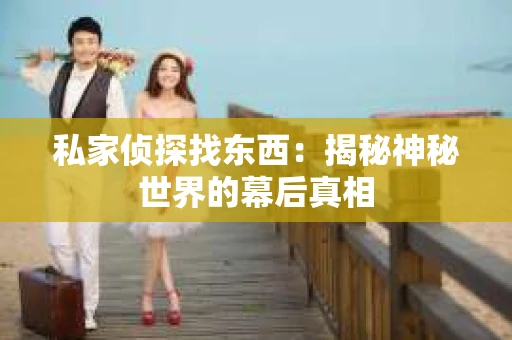 私家侦探找东西：揭秘神秘世界的幕后真相