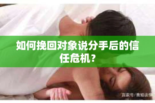 如何挽回对象说分手后的信任危机？