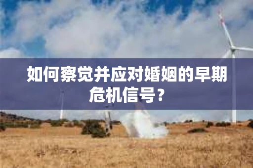 如何察觉并应对婚姻的早期危机信号？