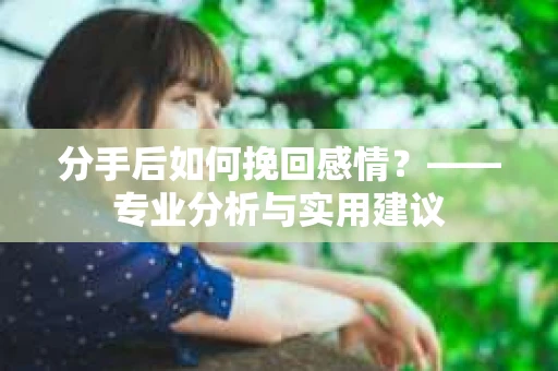 分手后如何挽回感情？——专业分析与实用建议